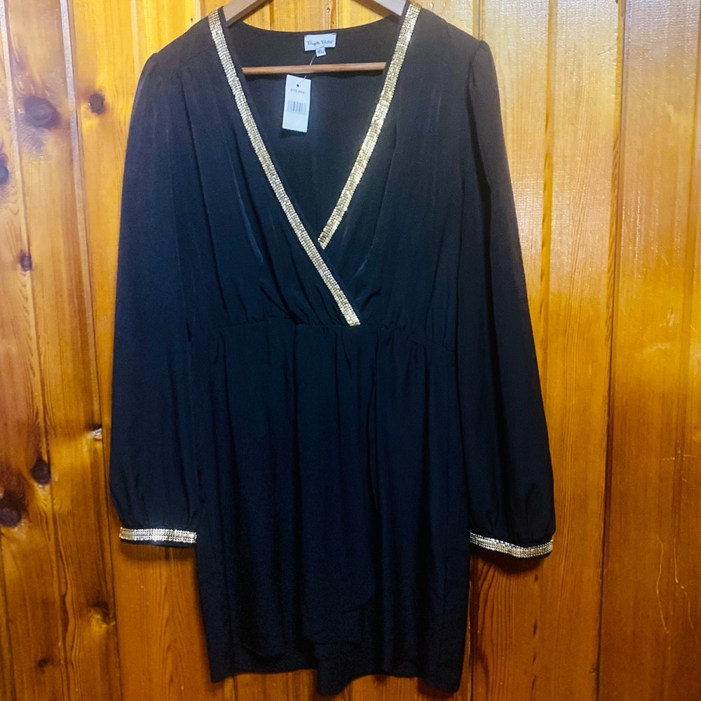 Brigitte Bailey black Dress w Sequin Size XL